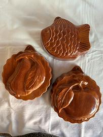 Tris Piral forme in terracotta vintage per budino