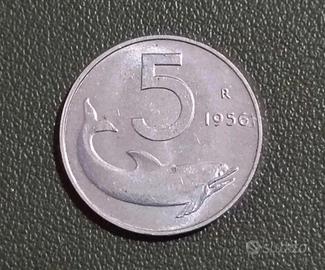5 lire 1956 - repubblica 