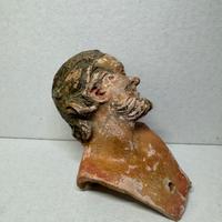 PRESEPE ANTICO pastore napoletano testa terracotta