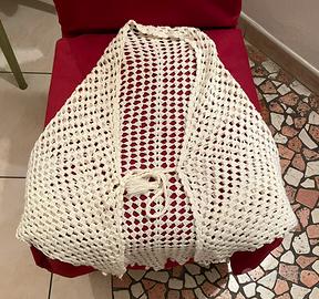 Vintage coprispalla/scialle a uncinetto