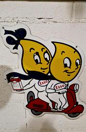 insegna smaltata Esso vespa
