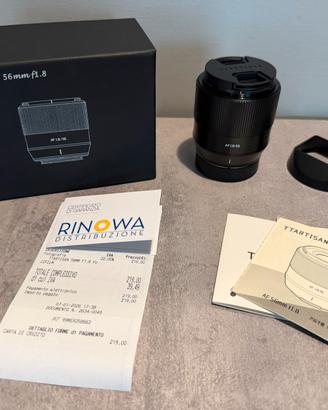 NUOVO TTartisan AF 56mm f1.8 per Fuji gar. Rinowa