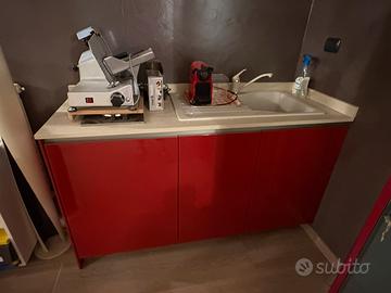 Cucina laccato lucida rossa