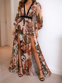 Abito fantasia in chiffon tg44
