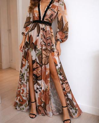 Abito fantasia in chiffon tg44