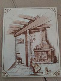 piastrella vintage per tavernetta rustica