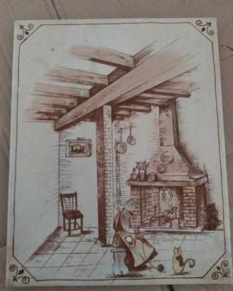 piastrella vintage per tavernetta rustica