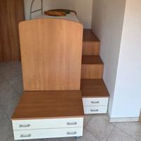 Cameretta completa legno ciliegio panna