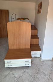 Cameretta completa legno ciliegio panna