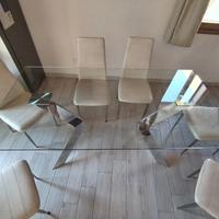 tavolo in vetro temperato