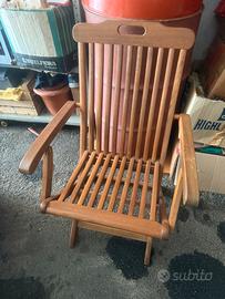 Sedia pieghevole in teak
