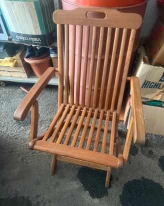 Sedia pieghevole in teak