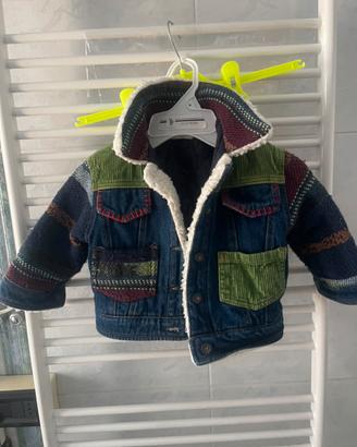 Giubbottino in gins  rose team 9/12 anni (sc17)