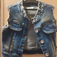 gilet jeans bambina