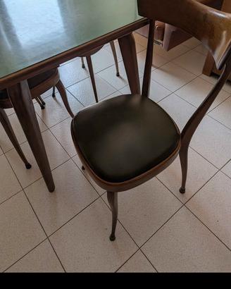 tavolo design anni 60 con sedie
