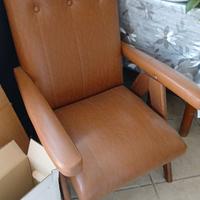 Poltrona pelle anni 40/50