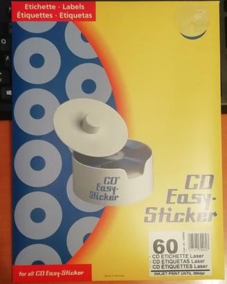 Etichette adesive per DVD -CD - 60 pezzi