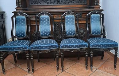 Set di 4 sedie inglesi 1800