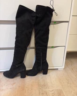 Stivale alto alla coscia camoscio nero 38