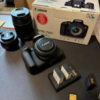 CANON EOS 750D come nuova + obiettivi e accessori