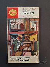 Cartina Italia Shell Touring anni 50/60 NORD EST