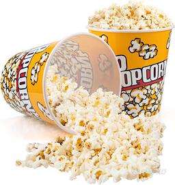 3 Bicchieroni in plastica da popcorn stile vintage