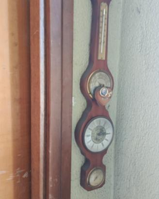 Vintage da Parete in Legno - Barometro Termometro