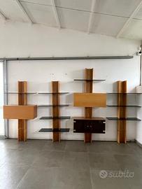 Libreria modulare parete design italia anni 70