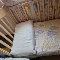 Culla bimba/o in legno massello+materasso