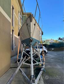 Barca vela e carrello doppio asse marca ellebi