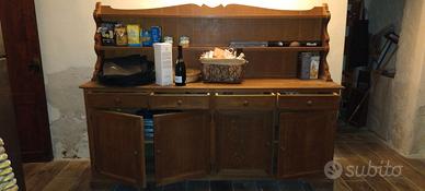 Credenza in rovere con alzata removibile