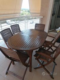 Tavolo in legno da giardino