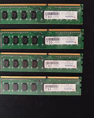 Kit RAM DDR3 16GB (4x4GB) ADATA 1600 MHz per PC De