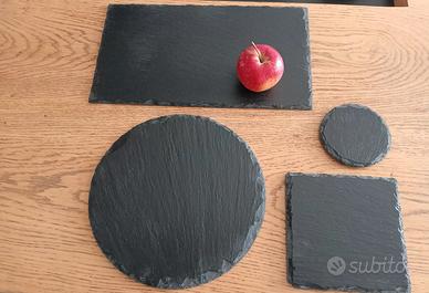 Set taglieri vassoi in ardesia 