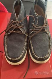 scarpe uomo tela blu