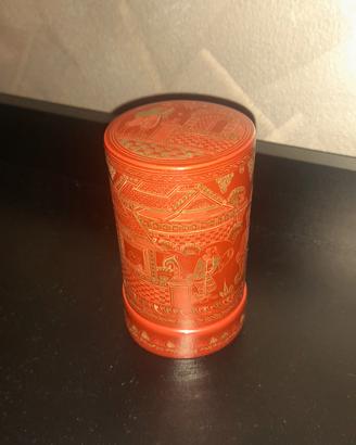 Antica scatola laccata betel birmana 