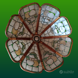 Lampadario artigianale in vetro