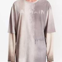 BALMAIN Maglietta Stampa Cotone Nuova S - RRP 825€