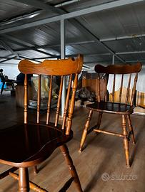7 sedie in legno old america