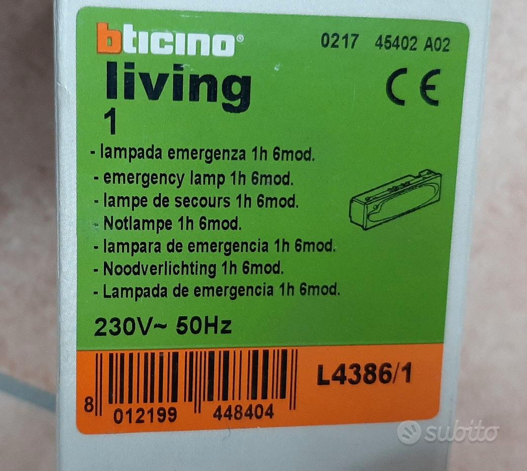 Bticino L4386/1 lampada emergenza 6 moduli, ComCavi Shop