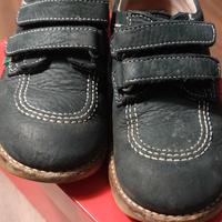 Kickers bambino n.31in pelle, colore blu denim