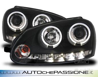 Coppia fanali Angel Look black led neri per VW GOL