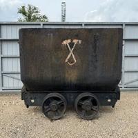 VAGONE DA MINIERA INDUSTRIALE CARRELLO VINTAGE