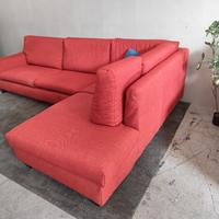 divano angolare in tessuto 