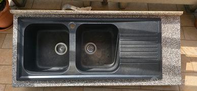 Lavello in fragranite colore nero PLADOS