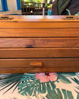 Portapane in legno vintage