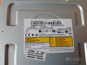 SAMSUNG Writer DVD SATA BLACK modello SH-224 DVD-R