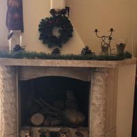 Camino marmo travertino