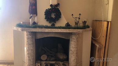 Camino marmo travertino