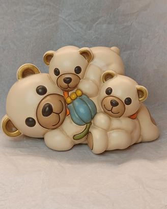 Teddy com 2 cuccioli Thun club special edition 